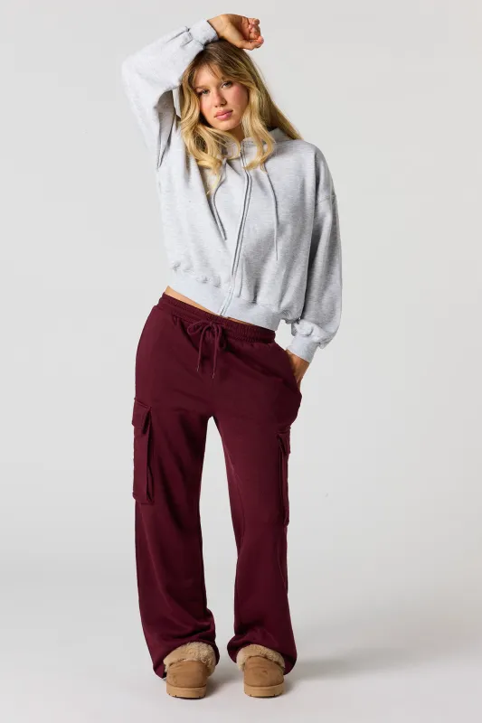Fleece Wide Leg Cargo Sweatpant sold by Urban Planet