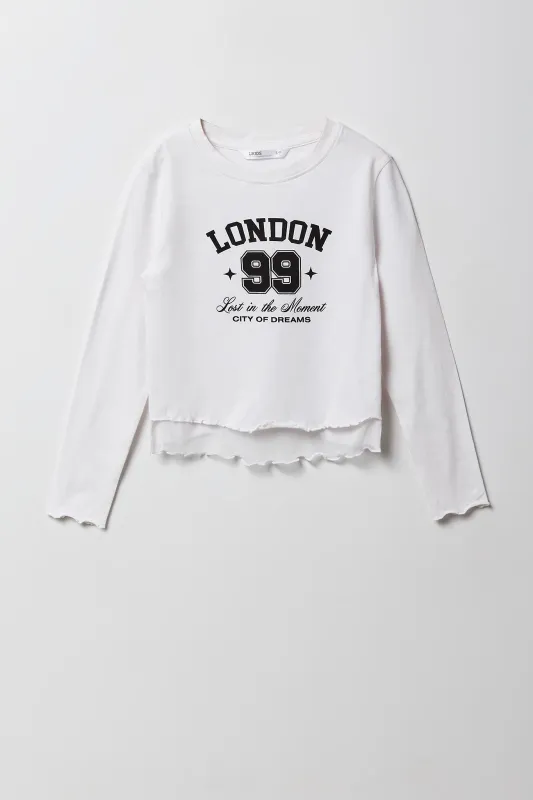 Girls Graphic Layered Long Sleeve Top sold by Urban Planet
