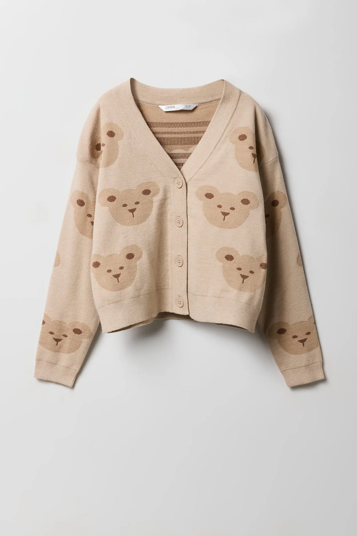 Girls Jacquard Knit Cardigan sold by Urban Planet