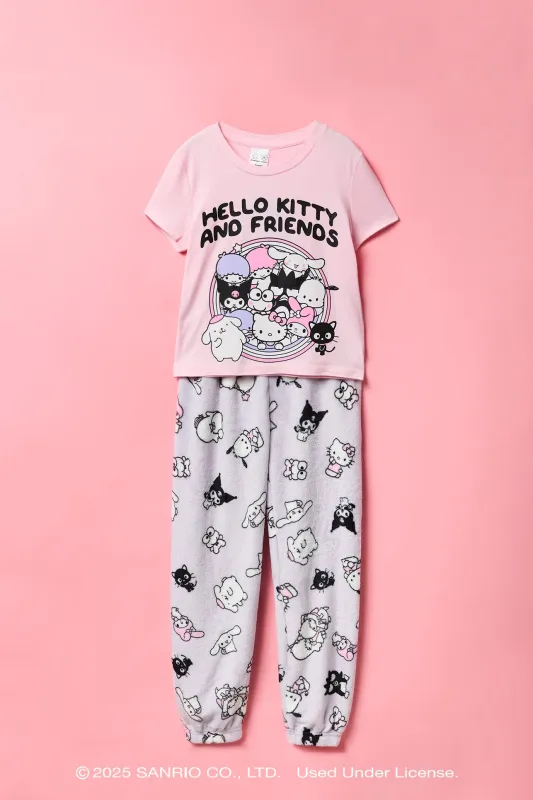 Ensemble pyjama avec t-shirt et pantalon à imprimé Hello Kitty® and Friends sold by Urban Planet