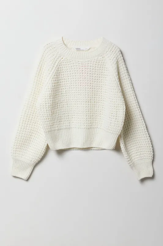 Chandail en tricot gaufré pour filles sold by Urban Planet