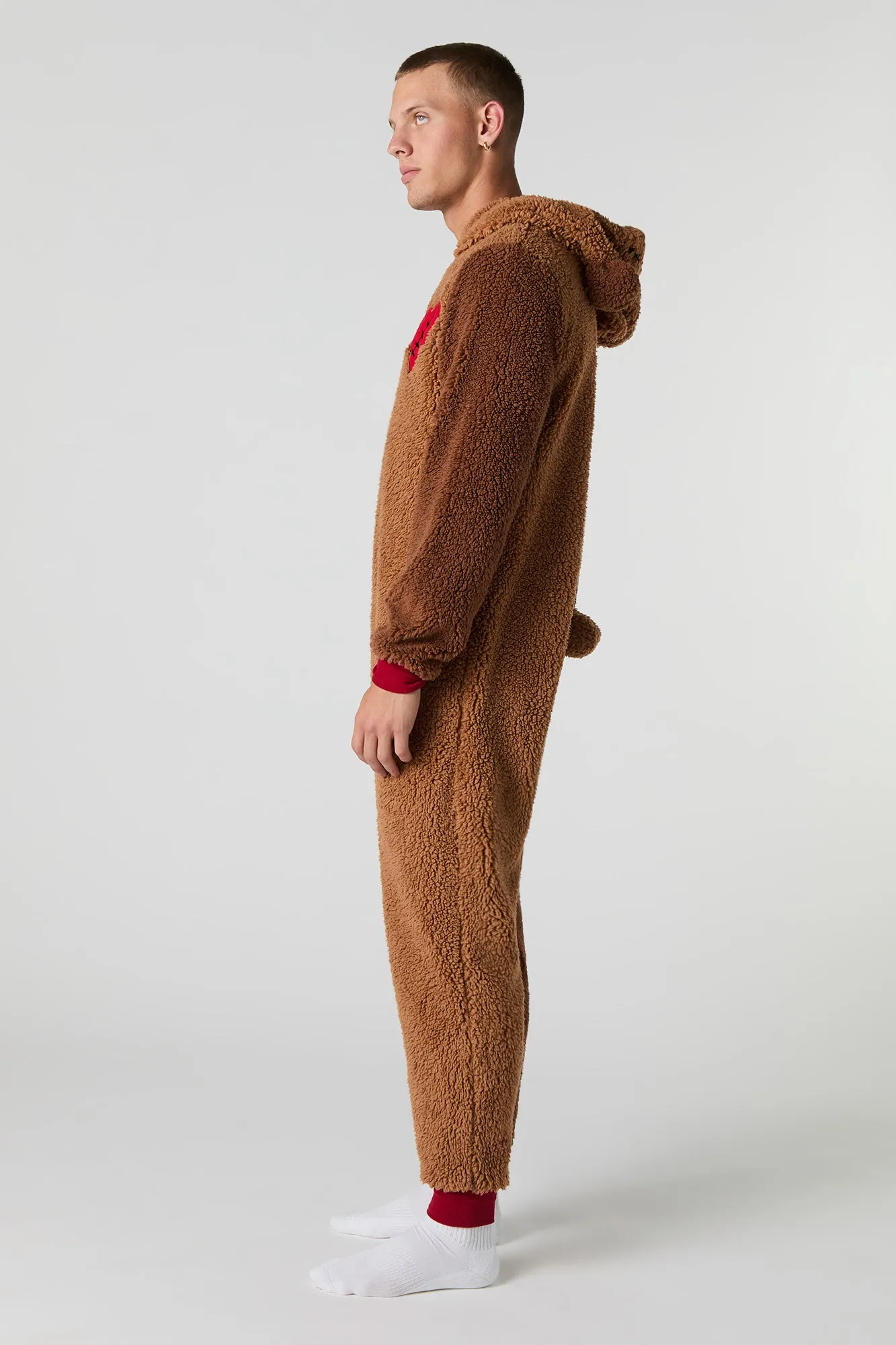 3D Heartbreak Bear Sherpa Onesie sold by Urban Planet product image thumbnail 2