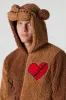 3D Heartbreak Bear Sherpa Onesie sold by Urban Planet