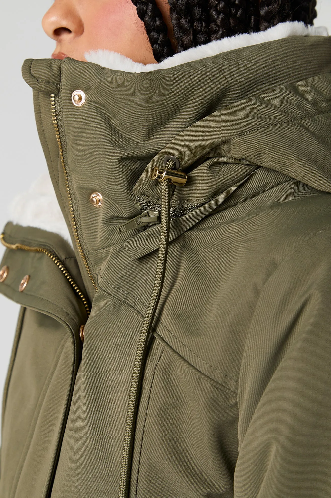 Faux Fur Lined Hooded Parka sold by Urban Planet product image thumbnail 4