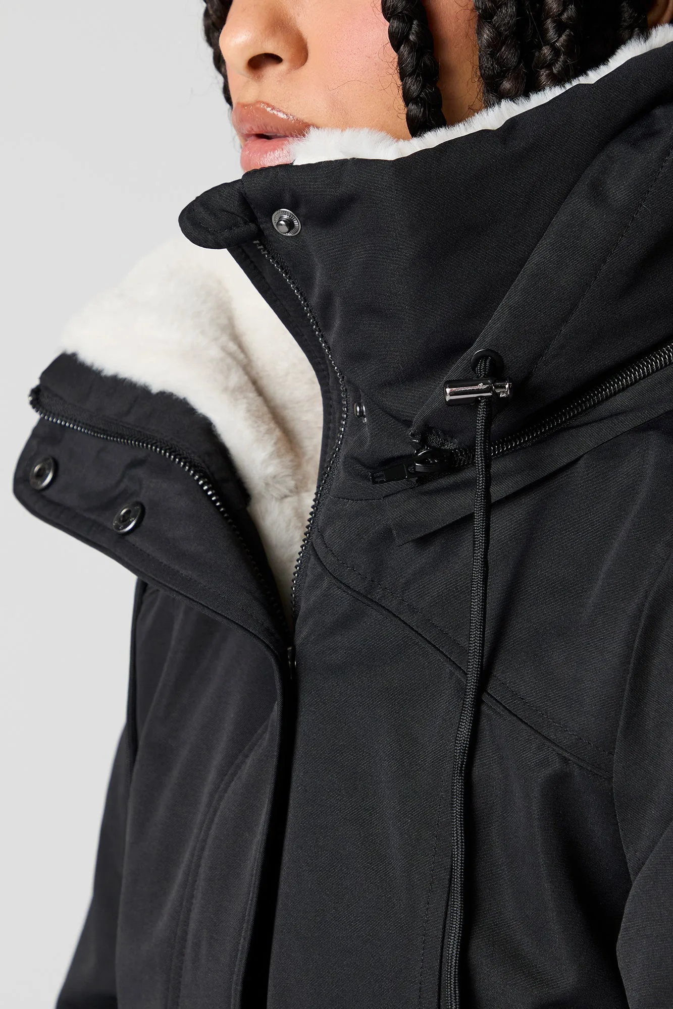 Parka à capuchon doublée de similifourrure sold by Urban Planet product image thumbnail 5