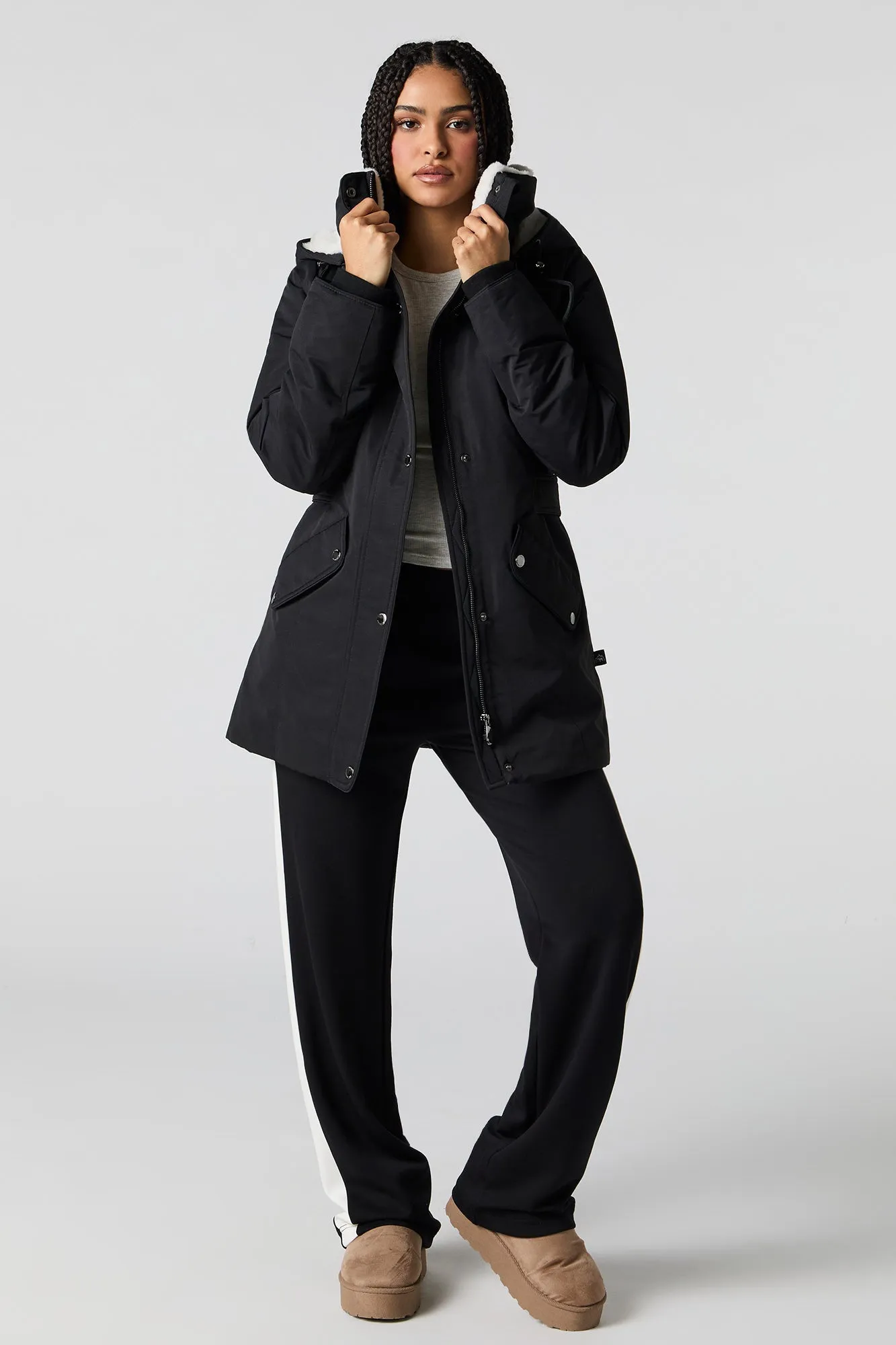Parka à capuchon doublée de similifourrure sold by Urban Planet product image thumbnail 4