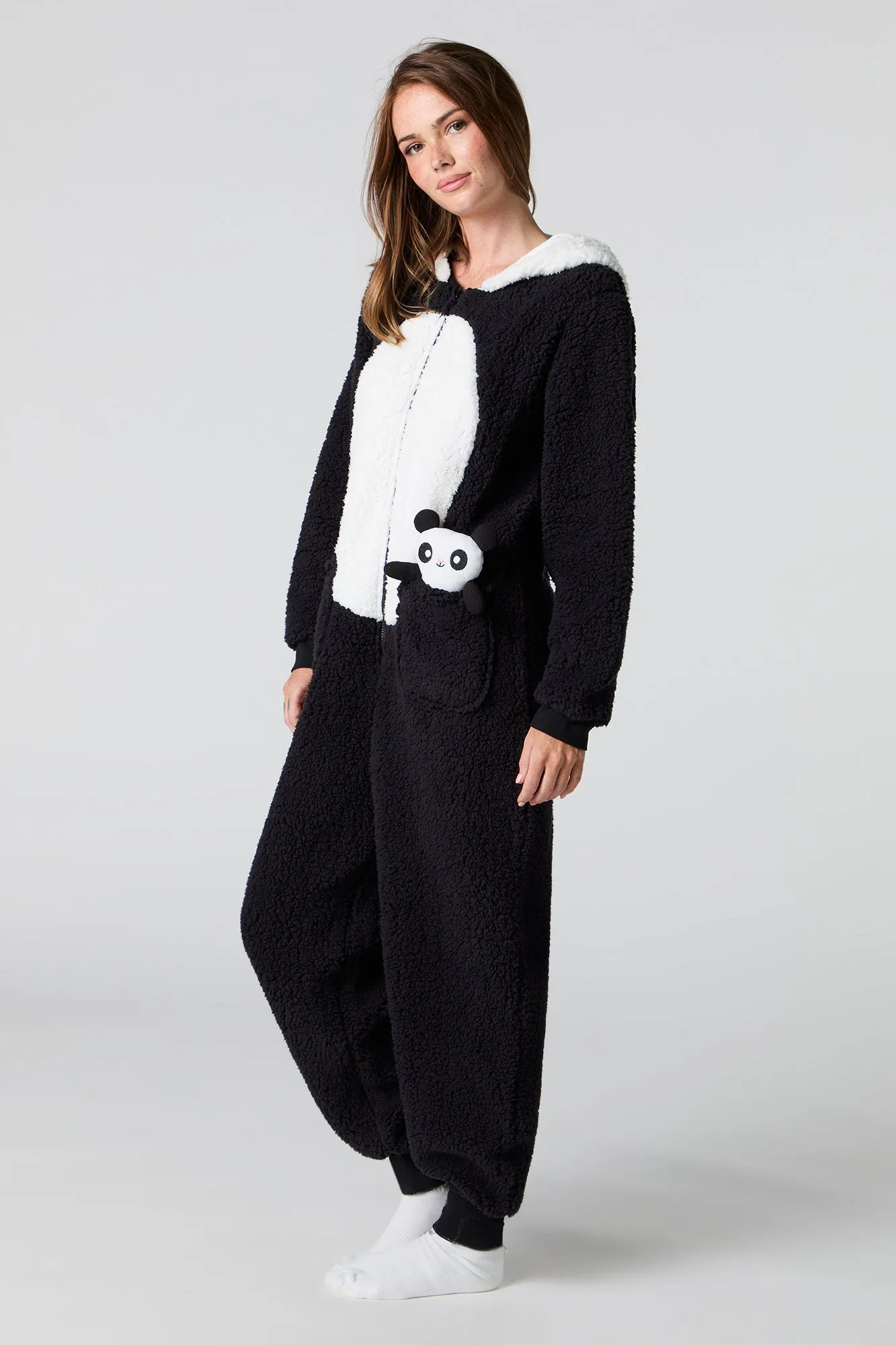 3D Panda Sherpa Onesie sold by Urban Planet product image thumbnail 2