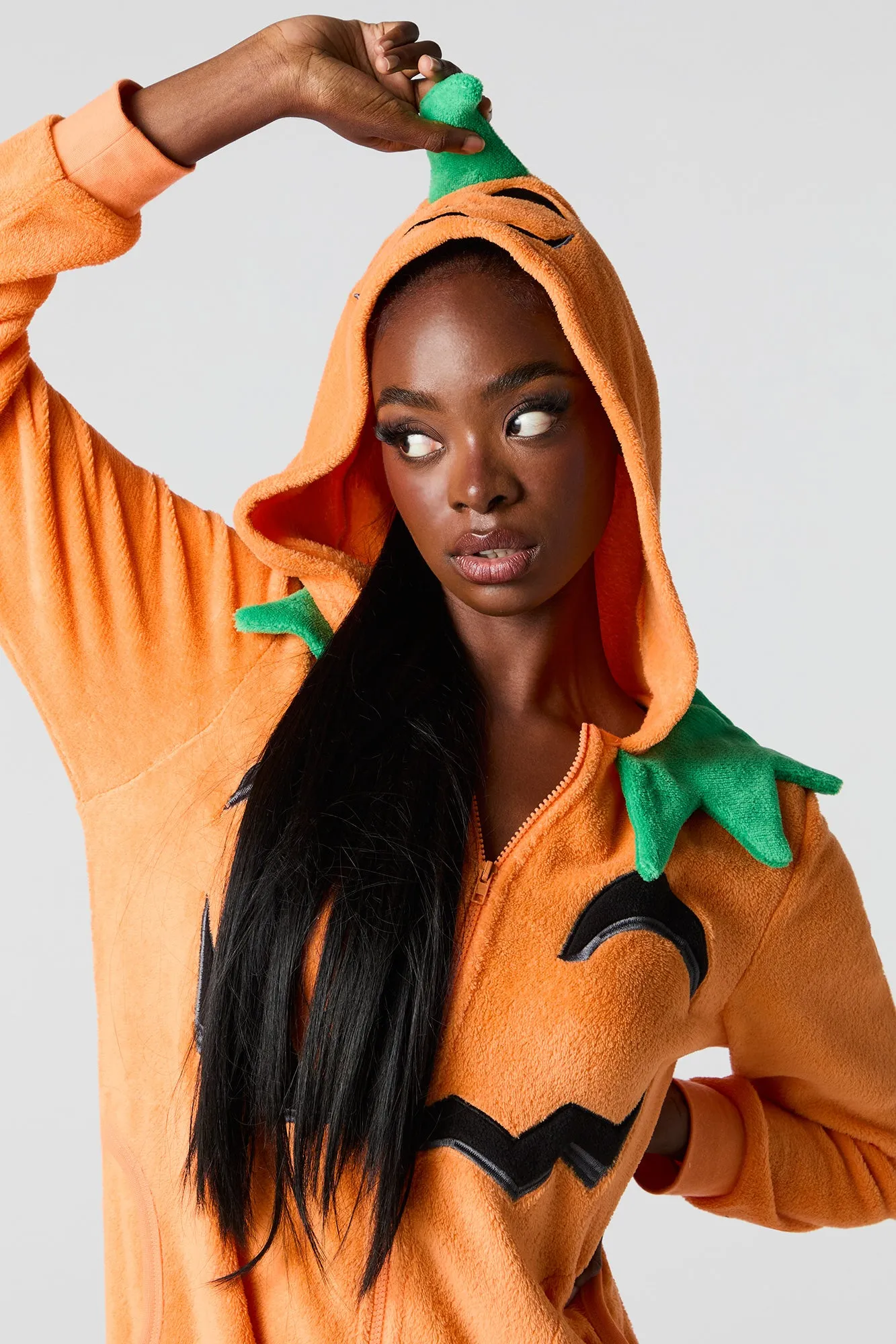 3D Pumpkin Plush Onesie sold by Urban Planet