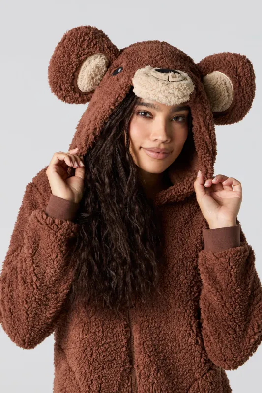3D Bear Sherpa Onesie sold by Urban Planet