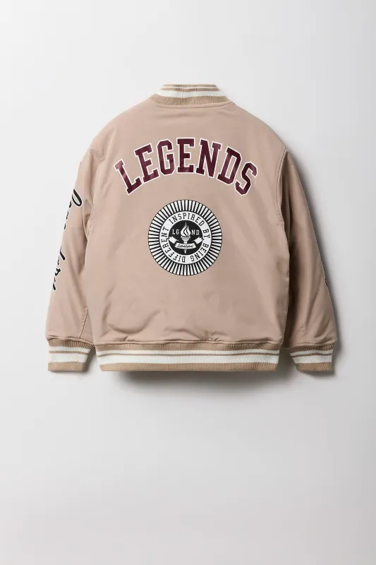 Boys Chenille Embroidered Bomber Jacket sold by Urban Planet