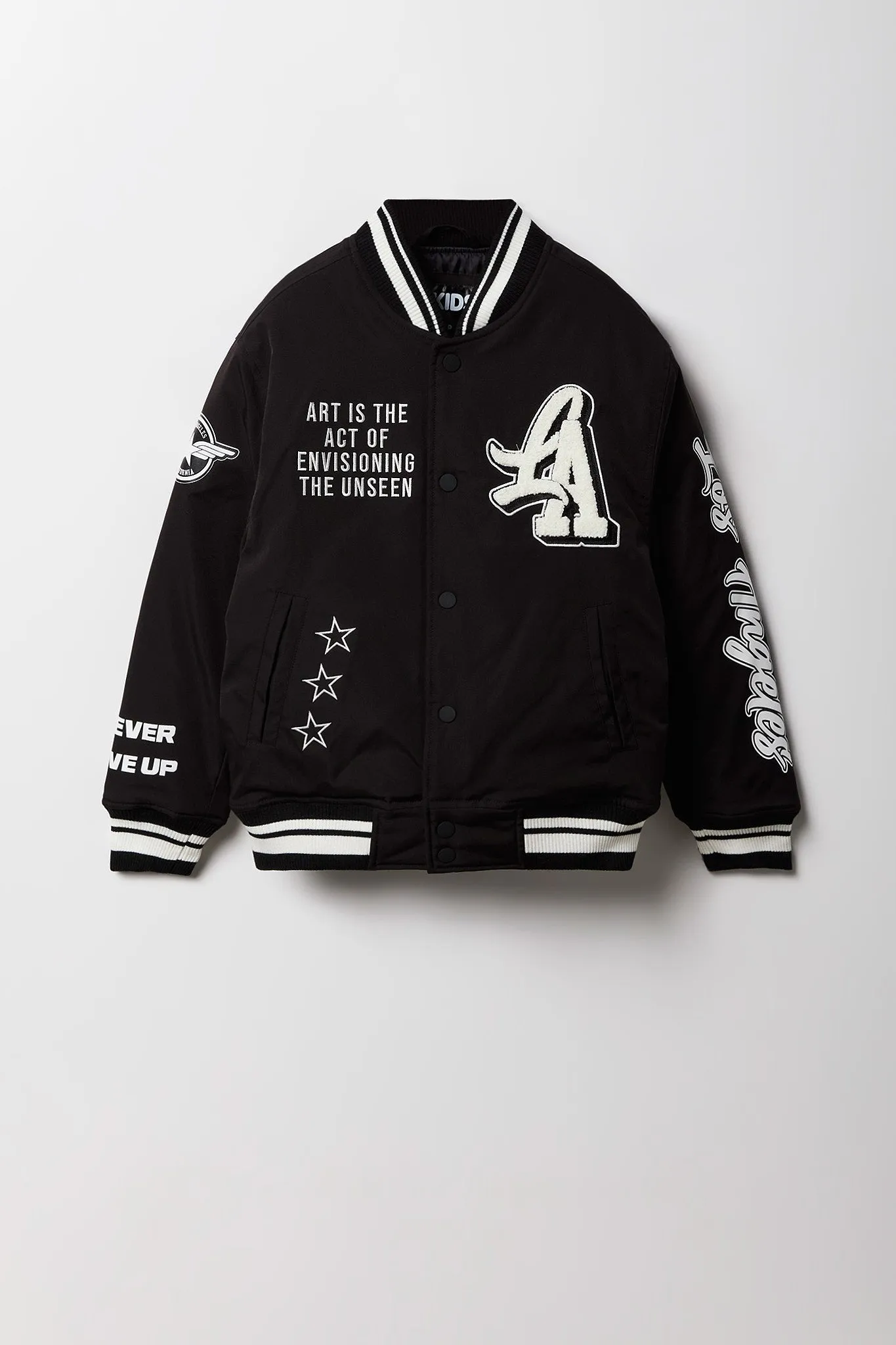 Boys Chenille Embroidered Bomber Jacket sold by Urban Planet product image thumbnail 4