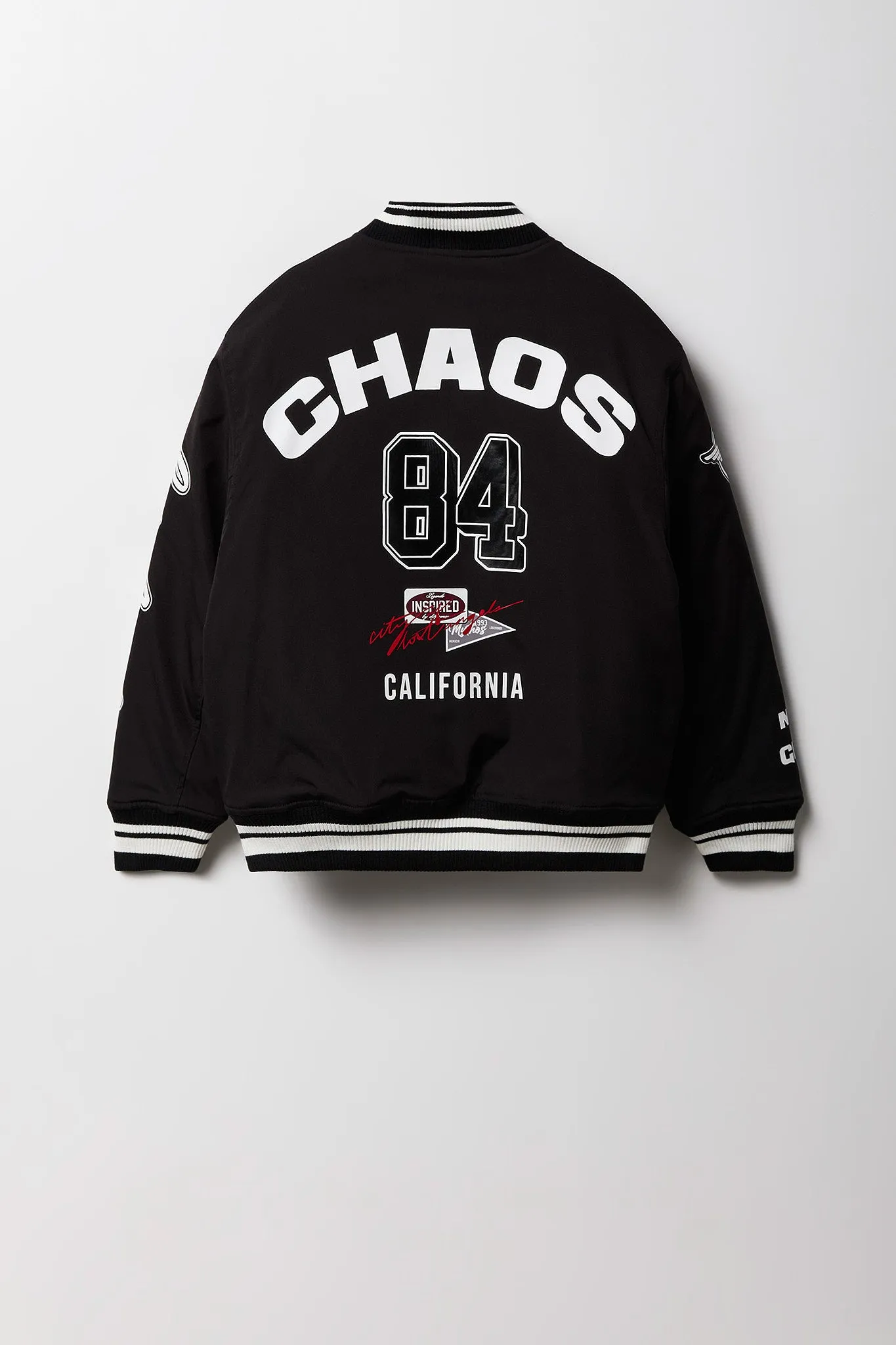 Boys Chenille Embroidered Bomber Jacket sold by Urban Planet product image thumbnail 3