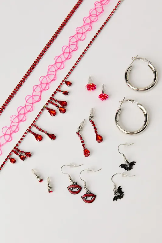 Ensemble avec collier et boucles d'oreilles d'Halloween (Paquet de 9) sold by Urban Planet
