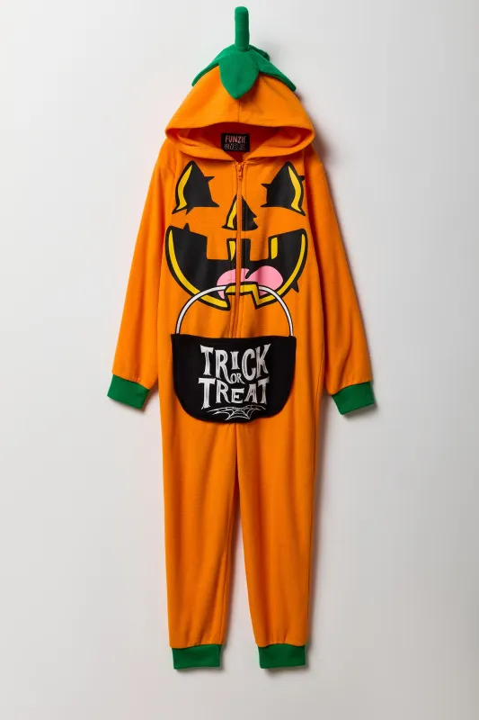 Combinaison en peluche Citrouille-lanterne pour enfant sold by Urban Planet