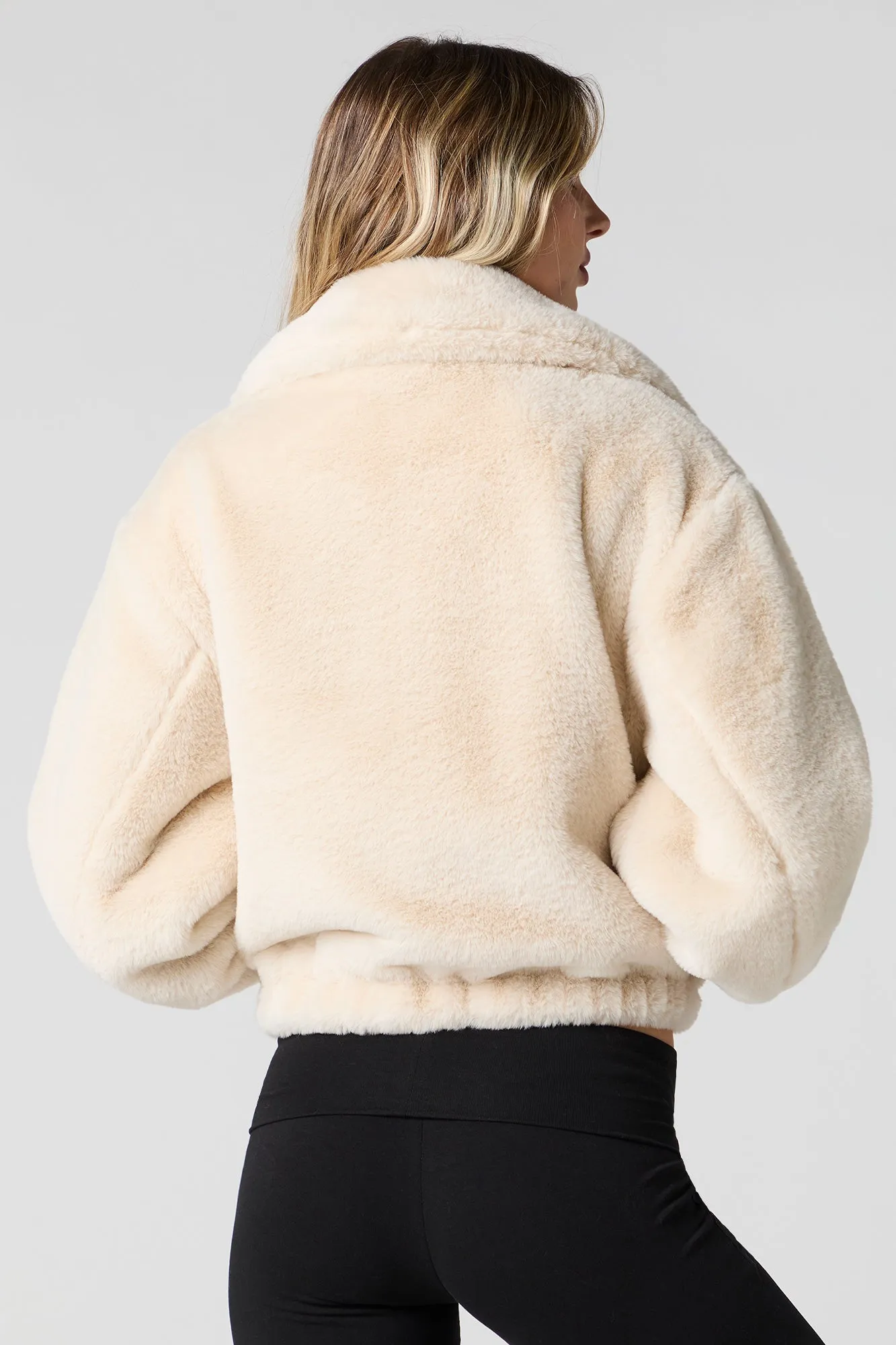 Faux Fur Collared Bomber Jacket sold by Urban Planet product image thumbnail 2