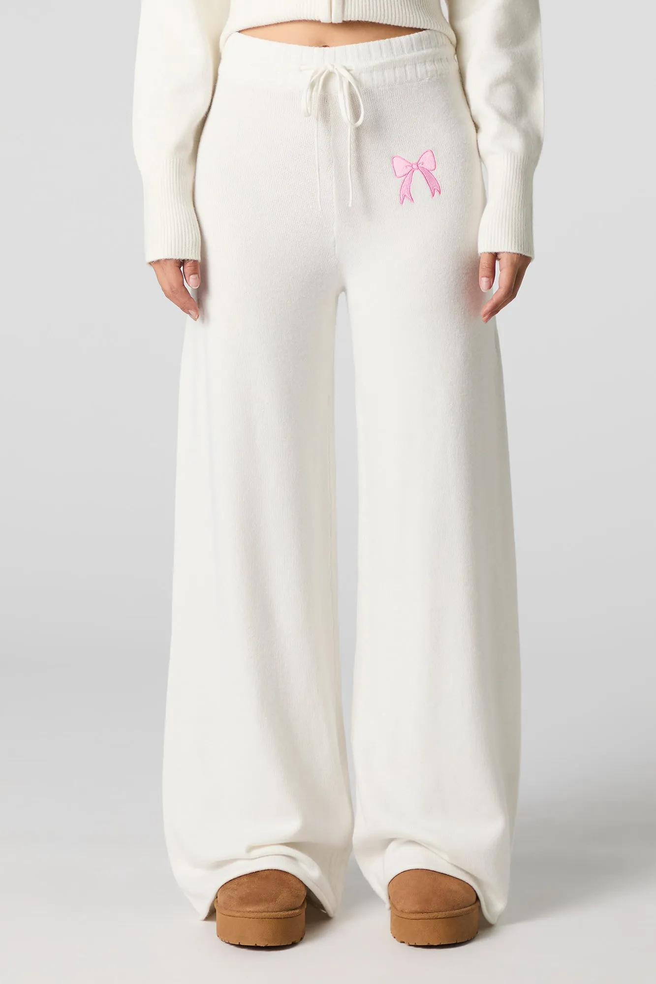 Pantalon à jambe large en tricot sold by Urban Planet product image thumbnail 2