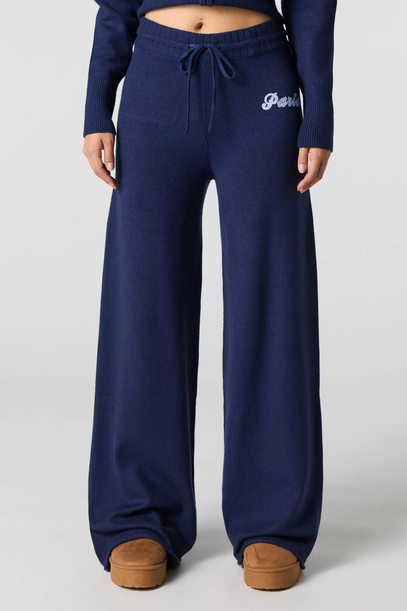 Pantalon à jambe large en tricot sold by Urban Planet product image thumbnail 5