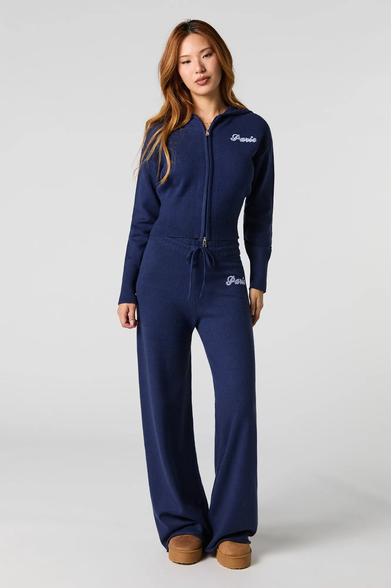 Pantalon à jambe large en tricot sold by Urban Planet product image thumbnail 4