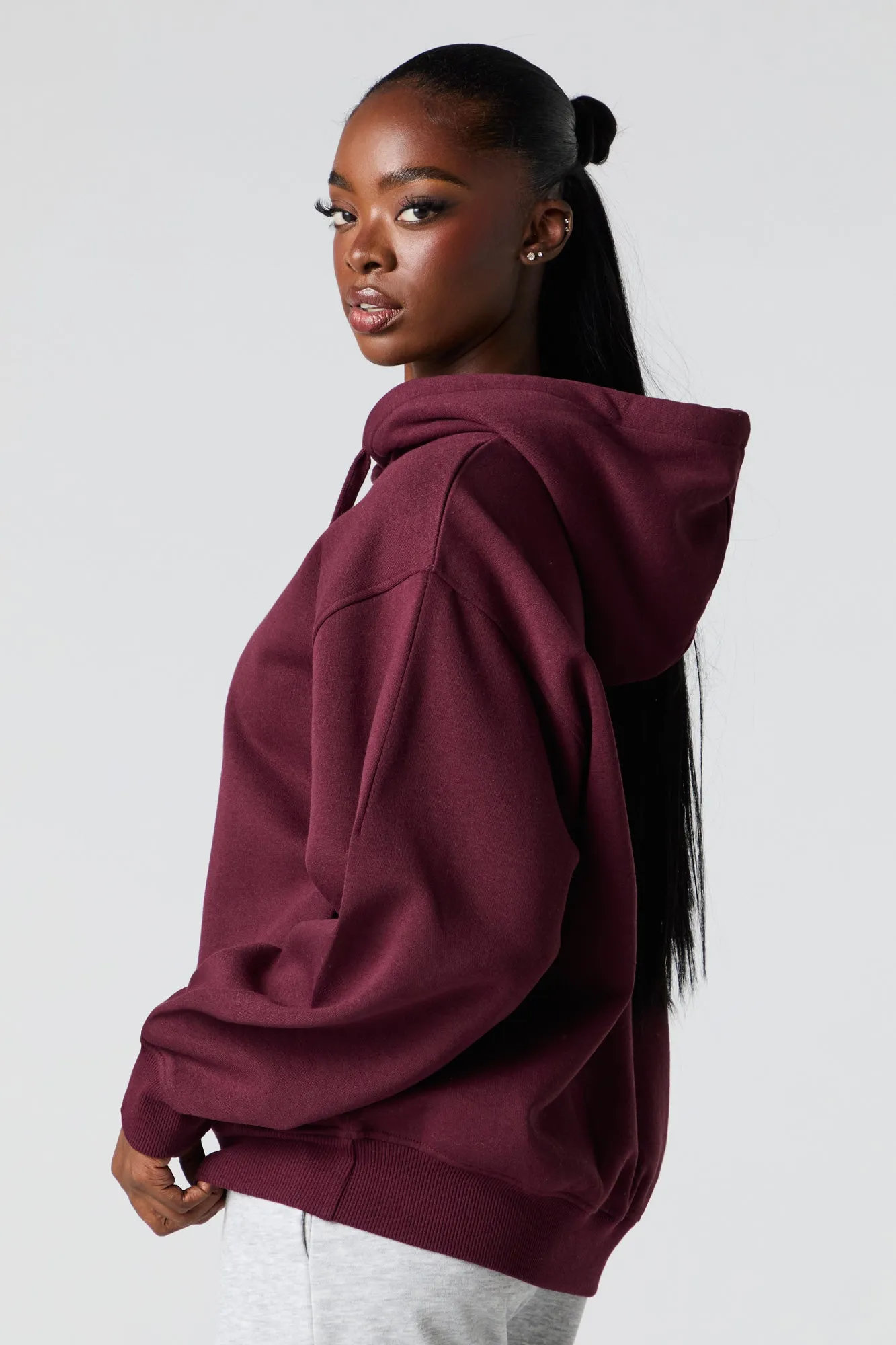 Boxy Fleece Hoodie sold by Urban Planet product image thumbnail 2