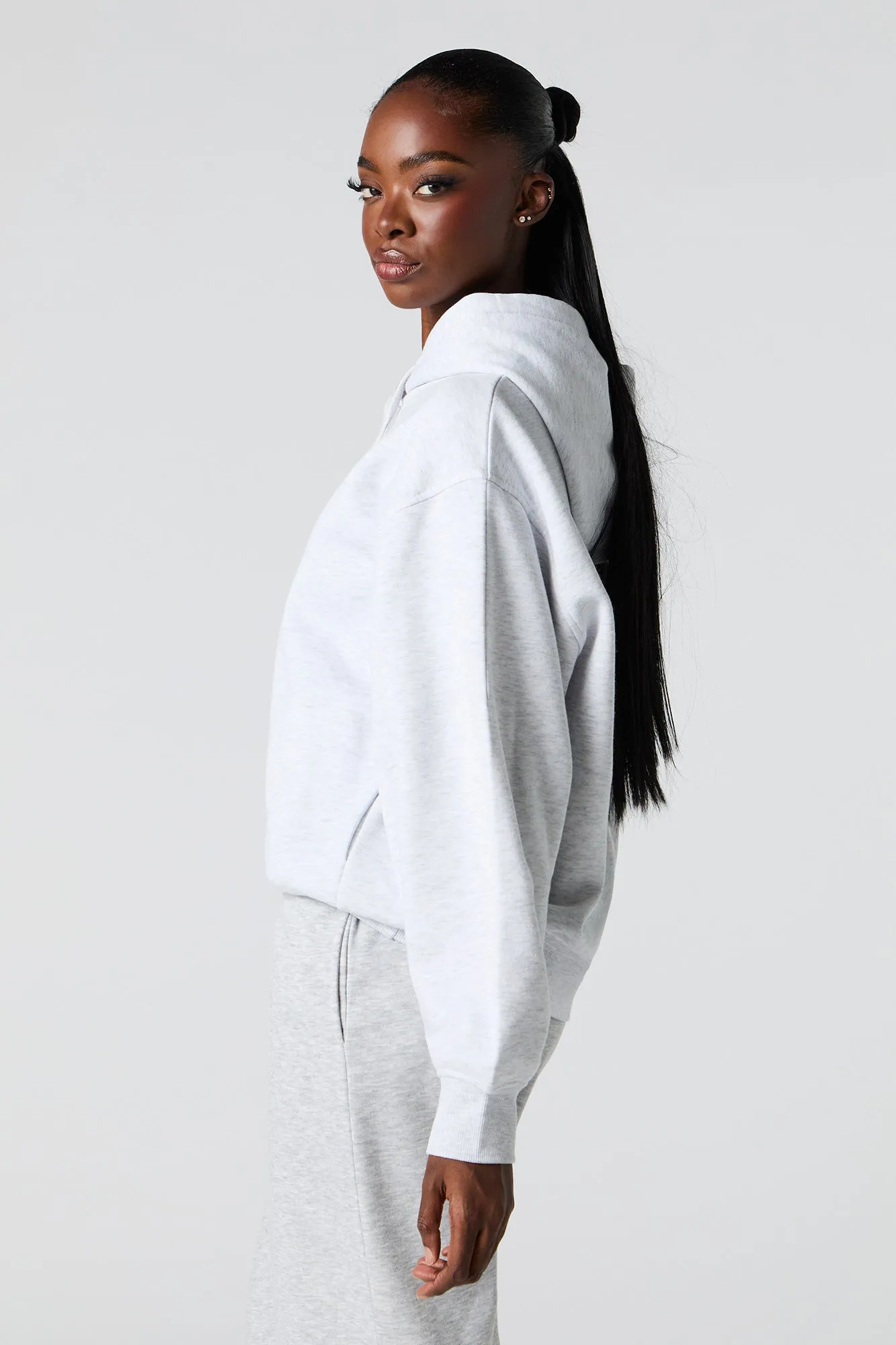 Boxy Fleece Hoodie sold by Urban Planet product image thumbnail 5