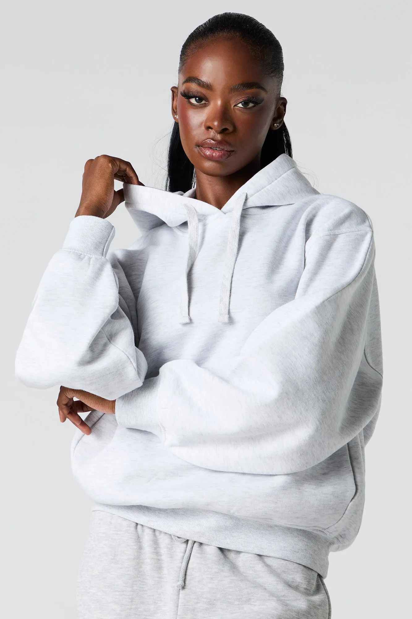 Haut carré à capuchon en molleton sold by Urban Planet product image thumbnail 2