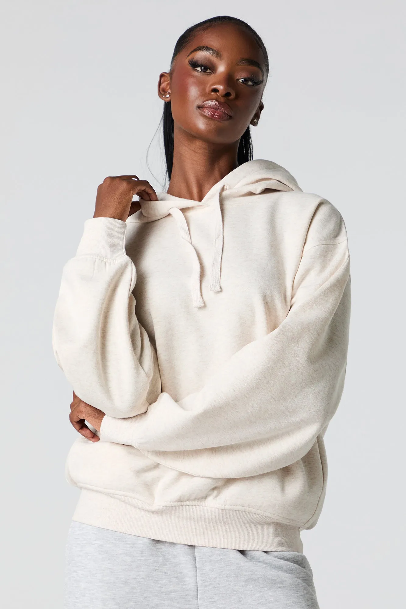 Haut carré à capuchon en molleton sold by Urban Planet product image thumbnail 5