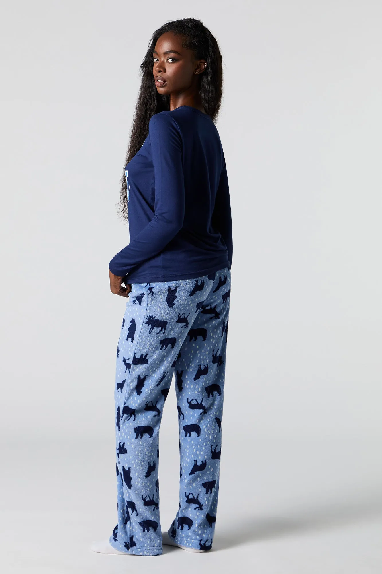 Womens Fammy Jammies Cozy Crew Pajama Set sold by Urban Planet product image thumbnail 5