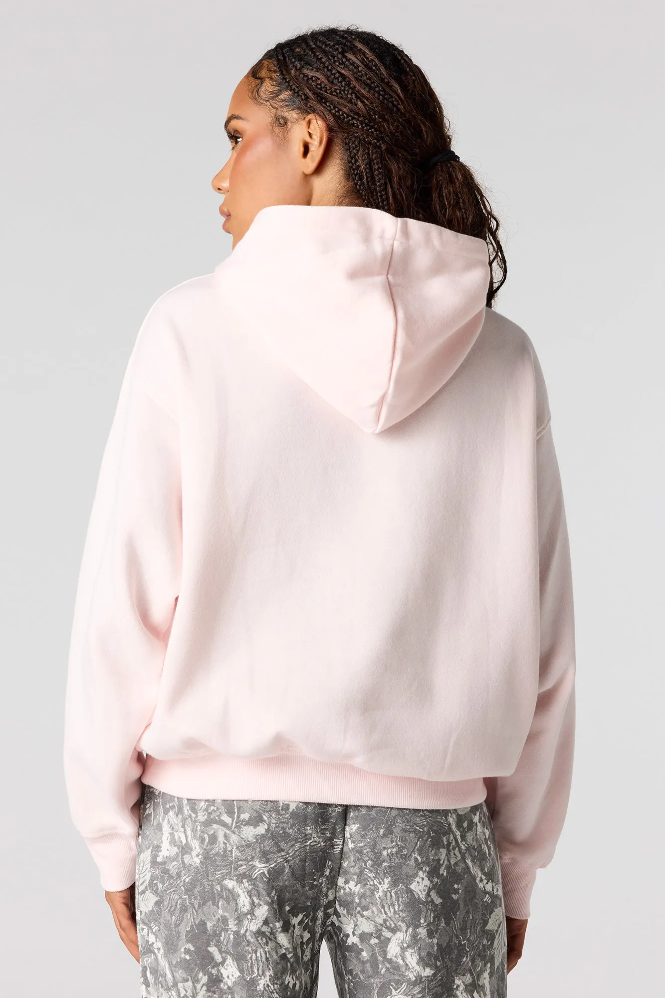 Manhattan Embroidered Fleece Boxy Hoodie sold by Urban Planet product image thumbnail 2