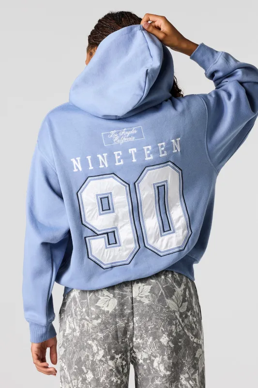 LA Embroidered Fleece Boxy Hoodie sold by Urban Planet