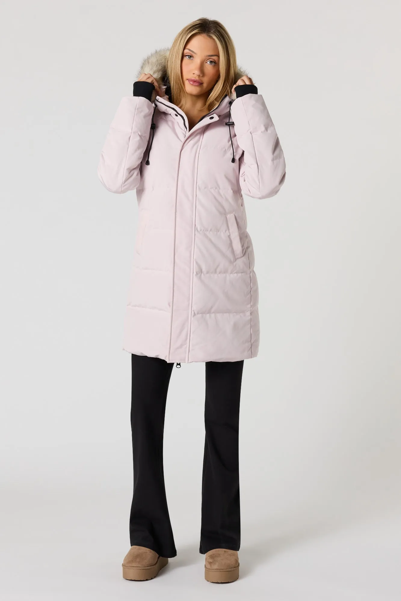 Faux Fur Hood Puffer Parka sold by Urban Planet product image thumbnail 3