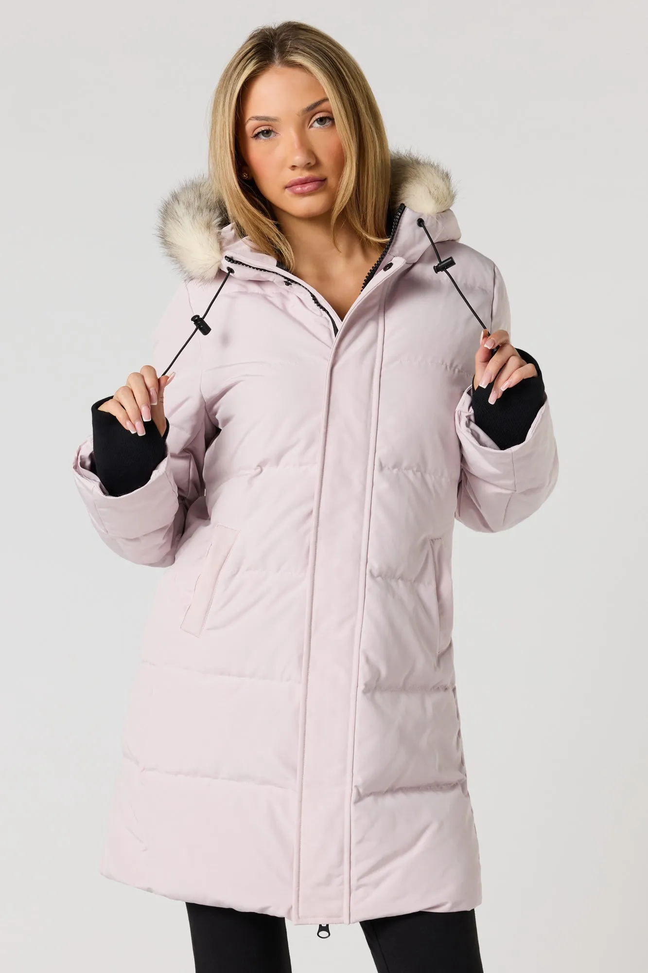 Faux Fur Hood Puffer Parka sold by Urban Planet product image thumbnail 4