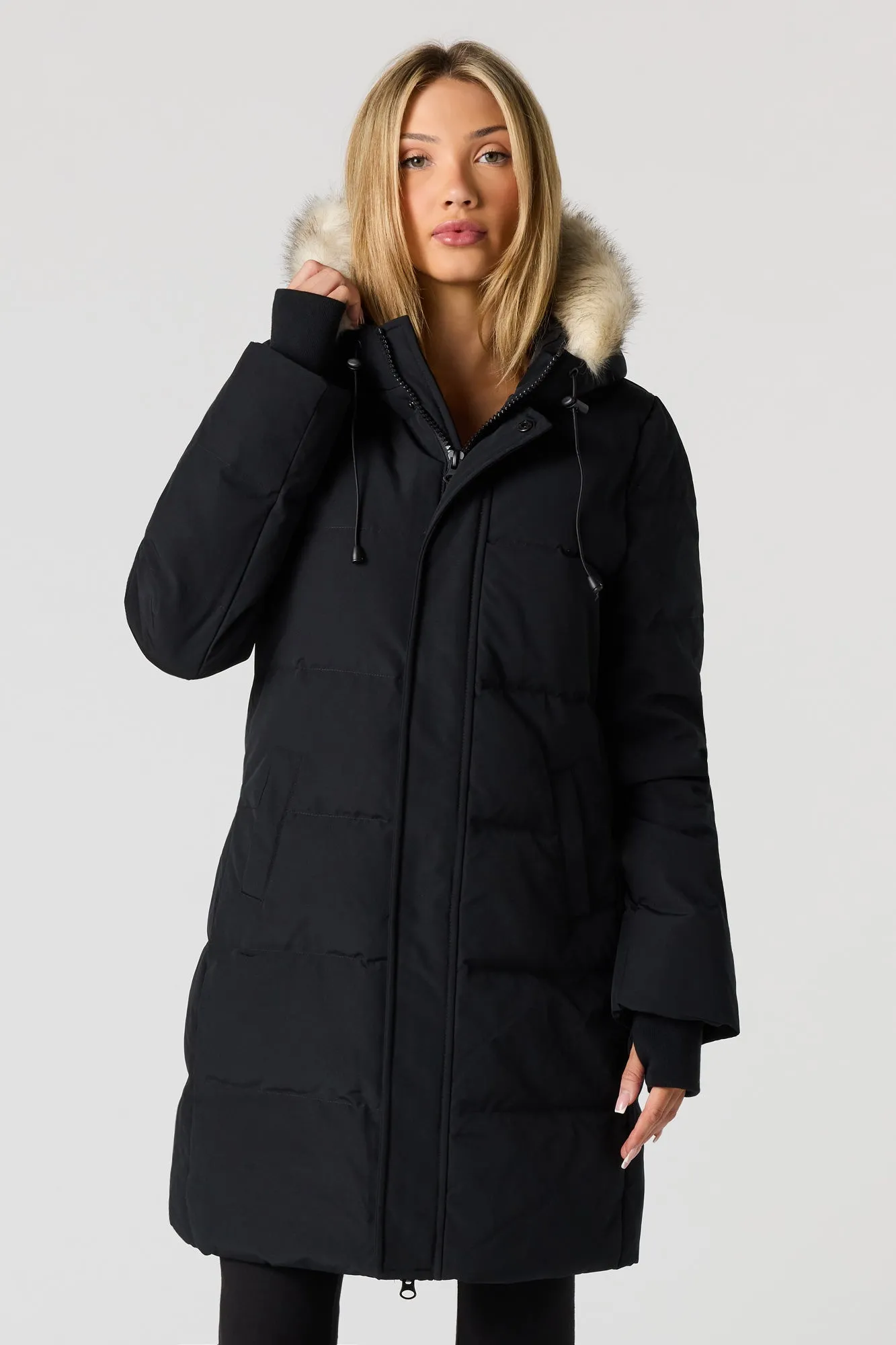 Faux Fur Hood Puffer Parka sold by Urban Planet product image thumbnail 5