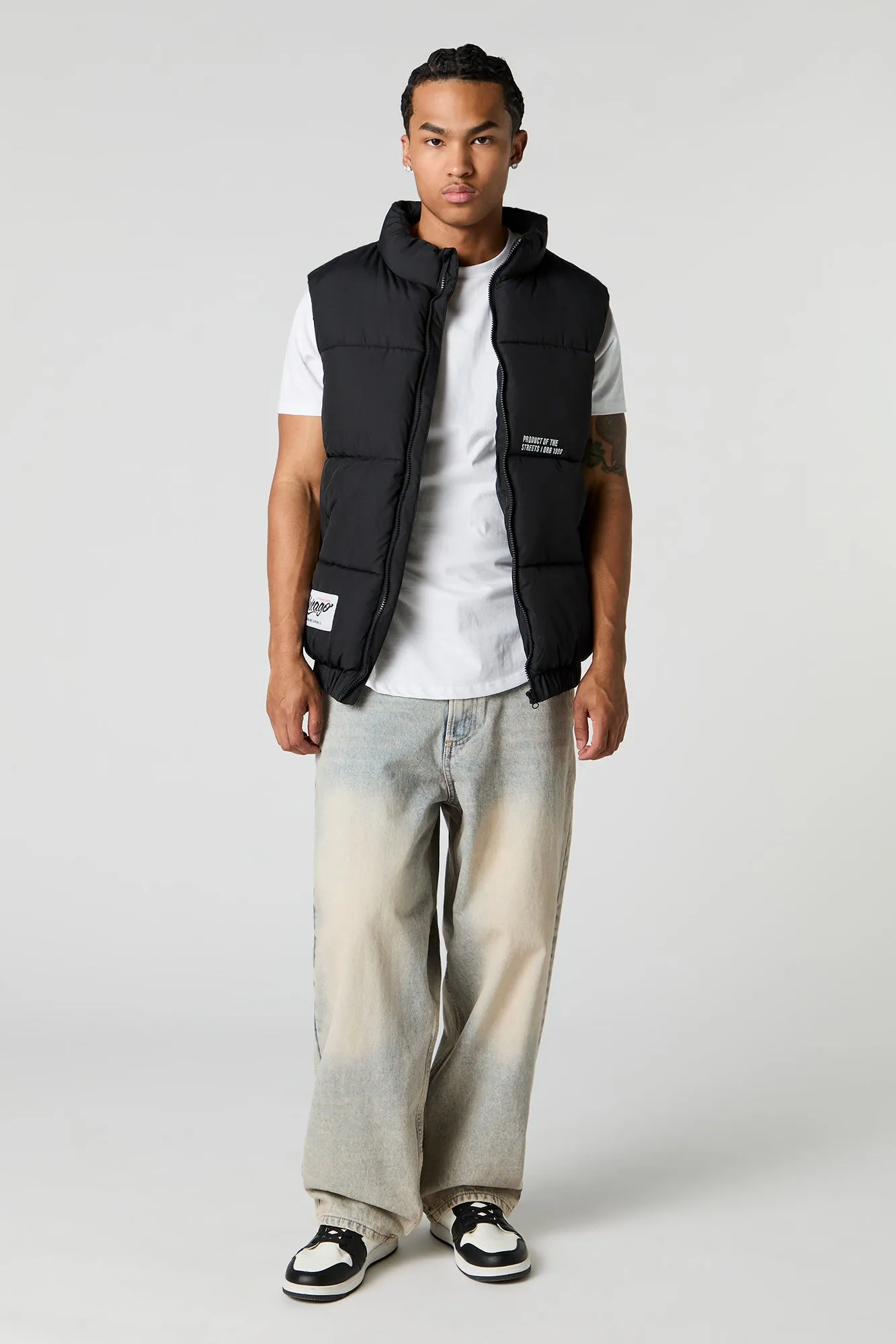 Gilet matelassé à broderie en chenille City sold by Urban Planet product image thumbnail 4