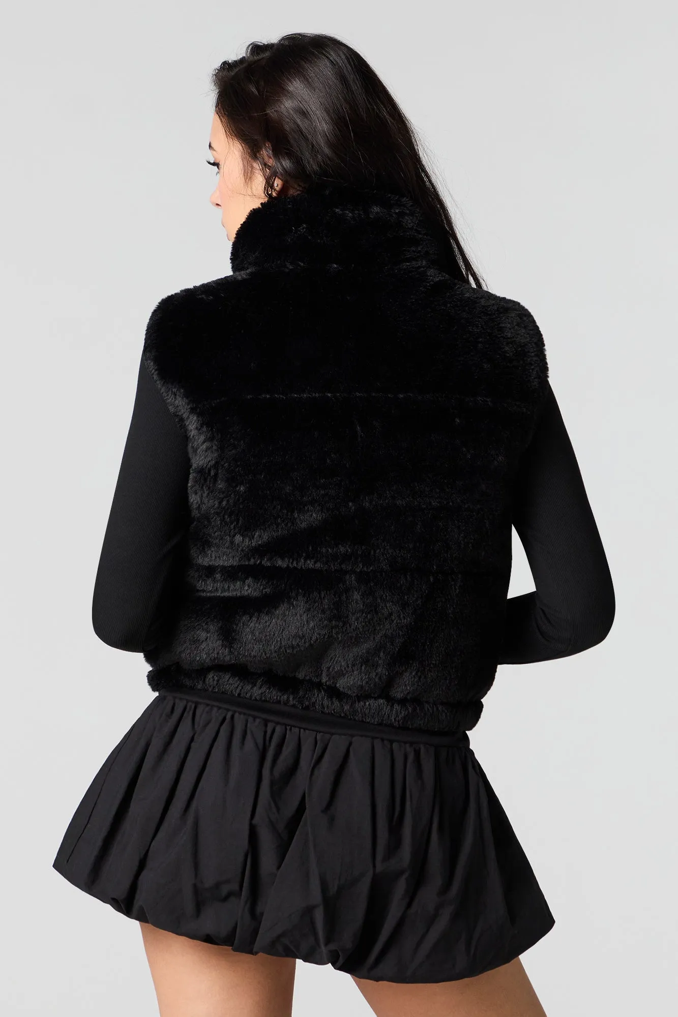 Faux Fur Puffer Vest sold by Urban Planet product image thumbnail 5
