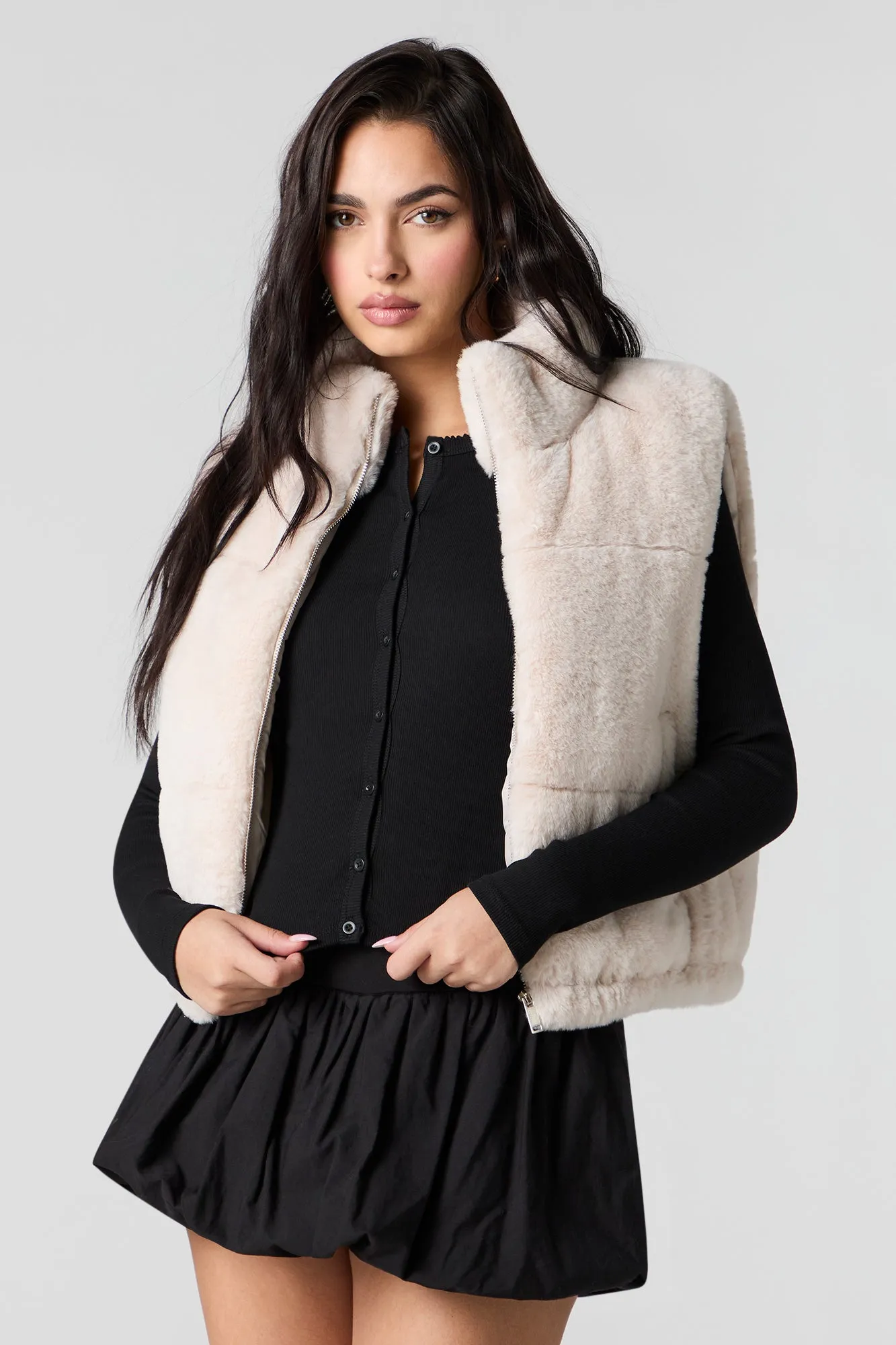 Gilet matelassé en similifourrure sold by Urban Planet product image thumbnail 5