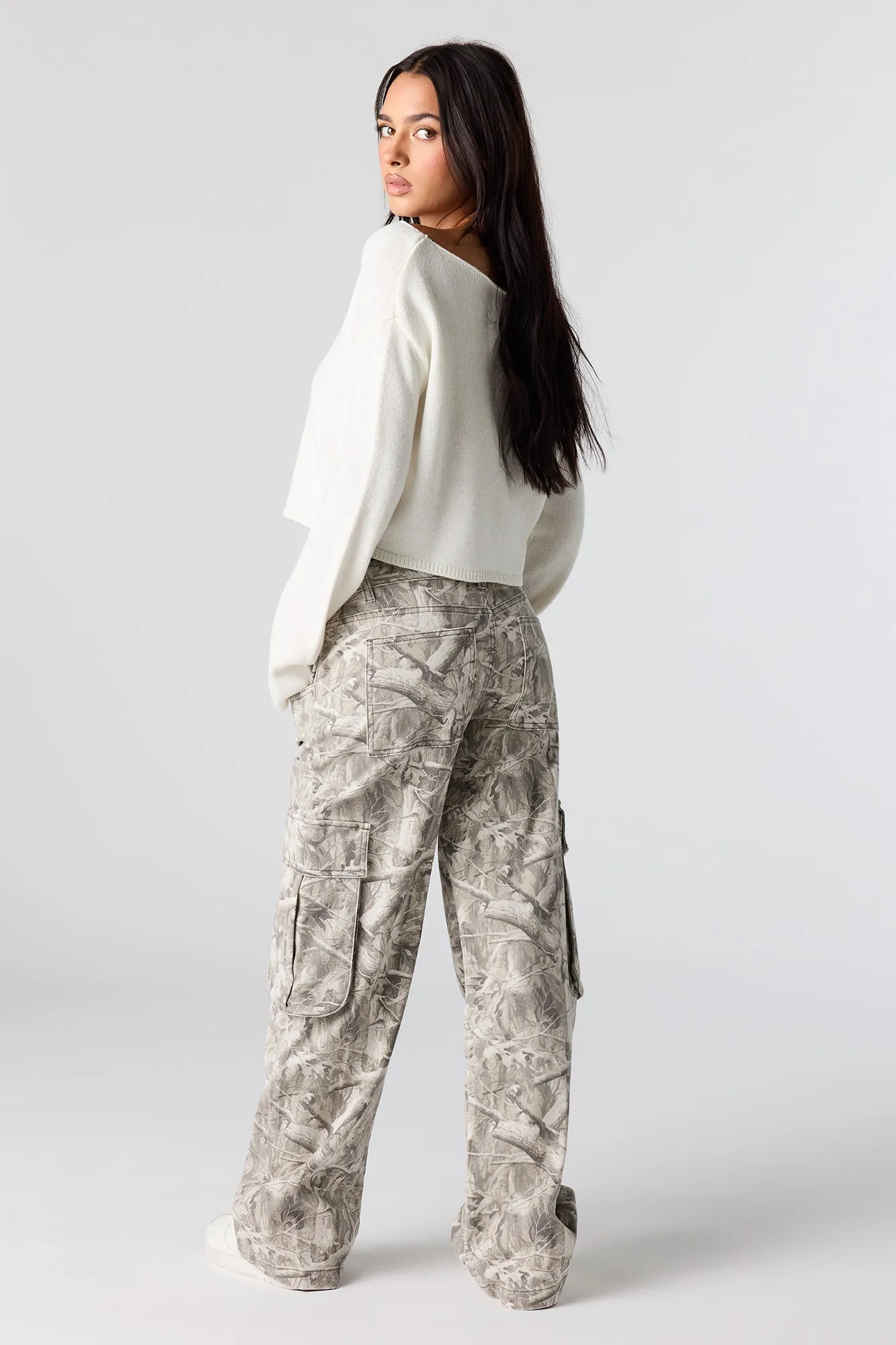 Denim Wide Leg Cargo Pant sold by Urban Planet product image thumbnail 3