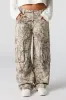 Denim Wide Leg Cargo Pant sold by Urban Planet