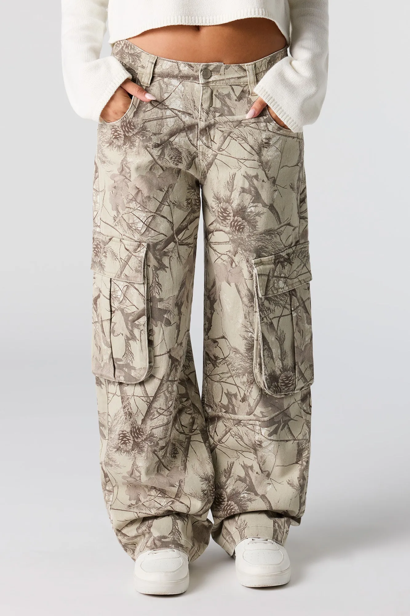 Denim Wide Leg Cargo Pant sold by Urban Planet product image thumbnail 5
