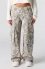 Denim Wide Leg Cargo Pant sold by Urban Planet