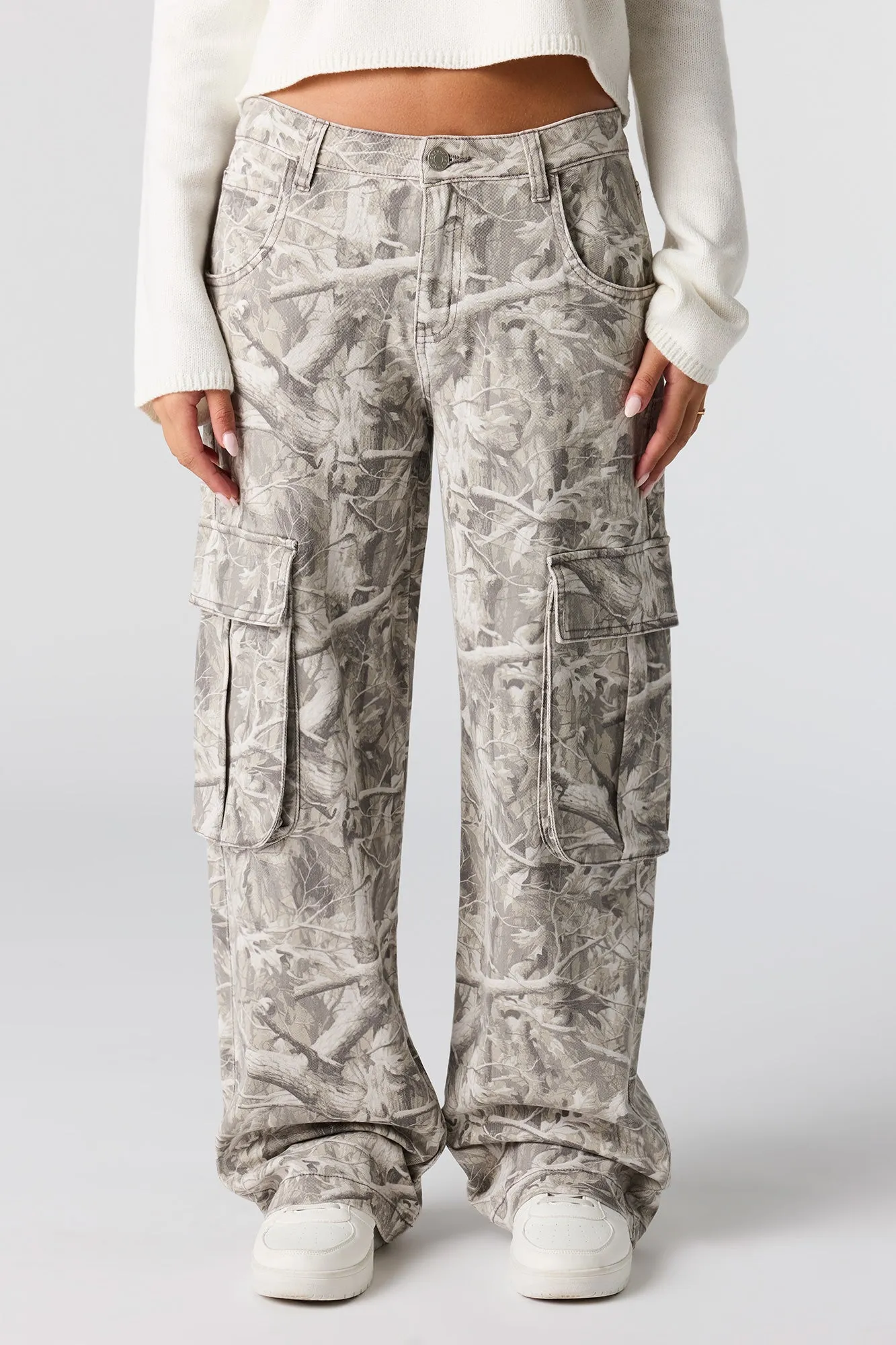 Denim Wide Leg Cargo Pant sold by Urban Planet product image thumbnail 2