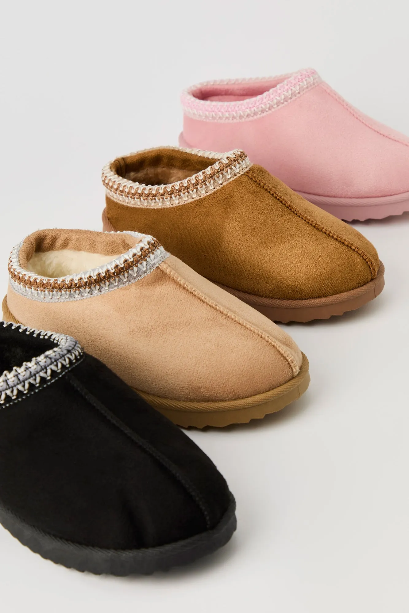 Faux Suede Embroidered Slipper Booties sold by Urban Planet