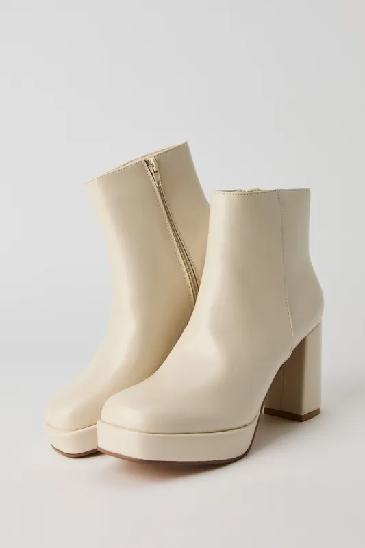 Faux Leather Platform Booties sold by Urban Planet