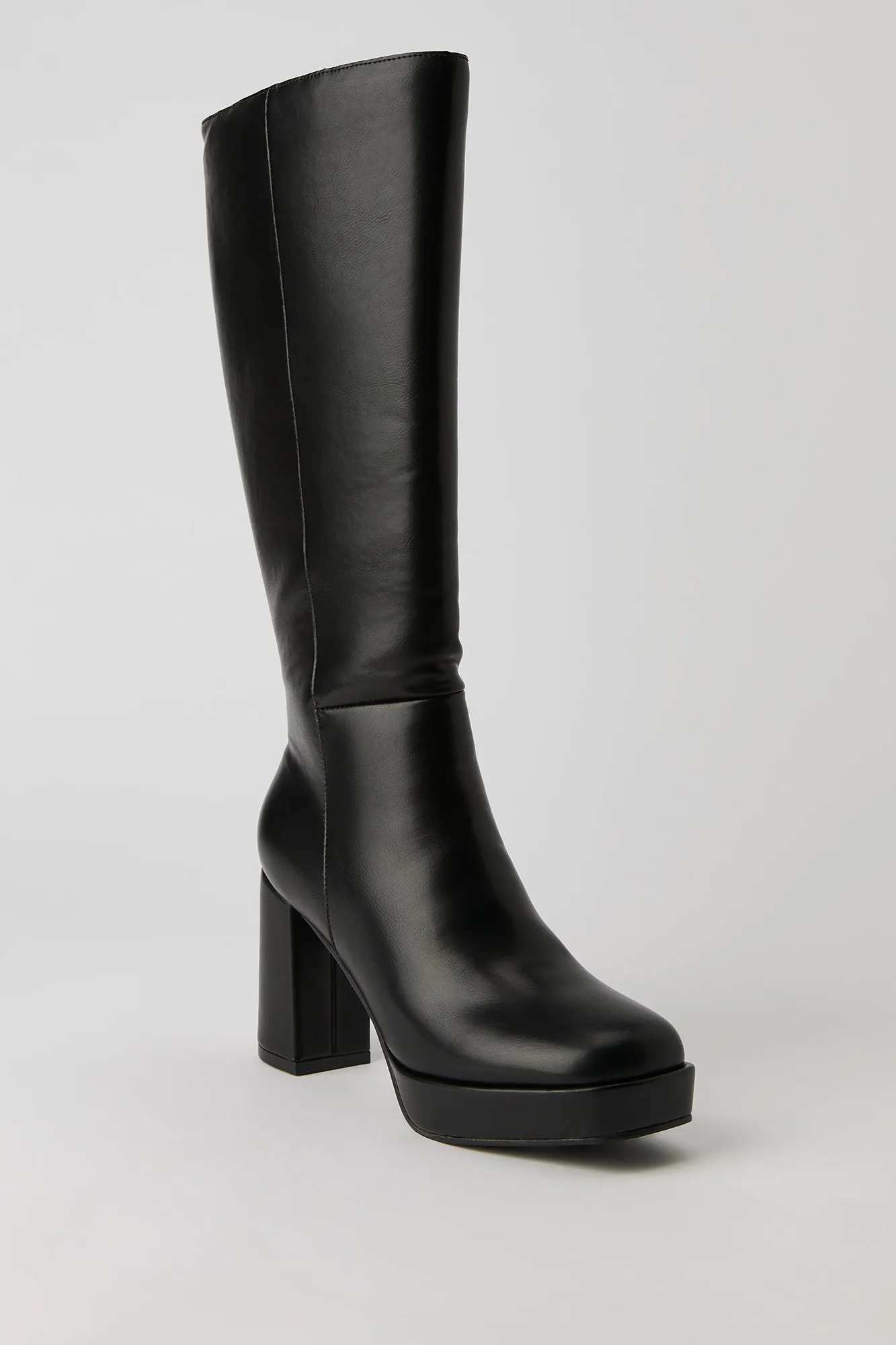 Faux Leather Knee High Platform Boot sold by Urban Planet product image thumbnail 2