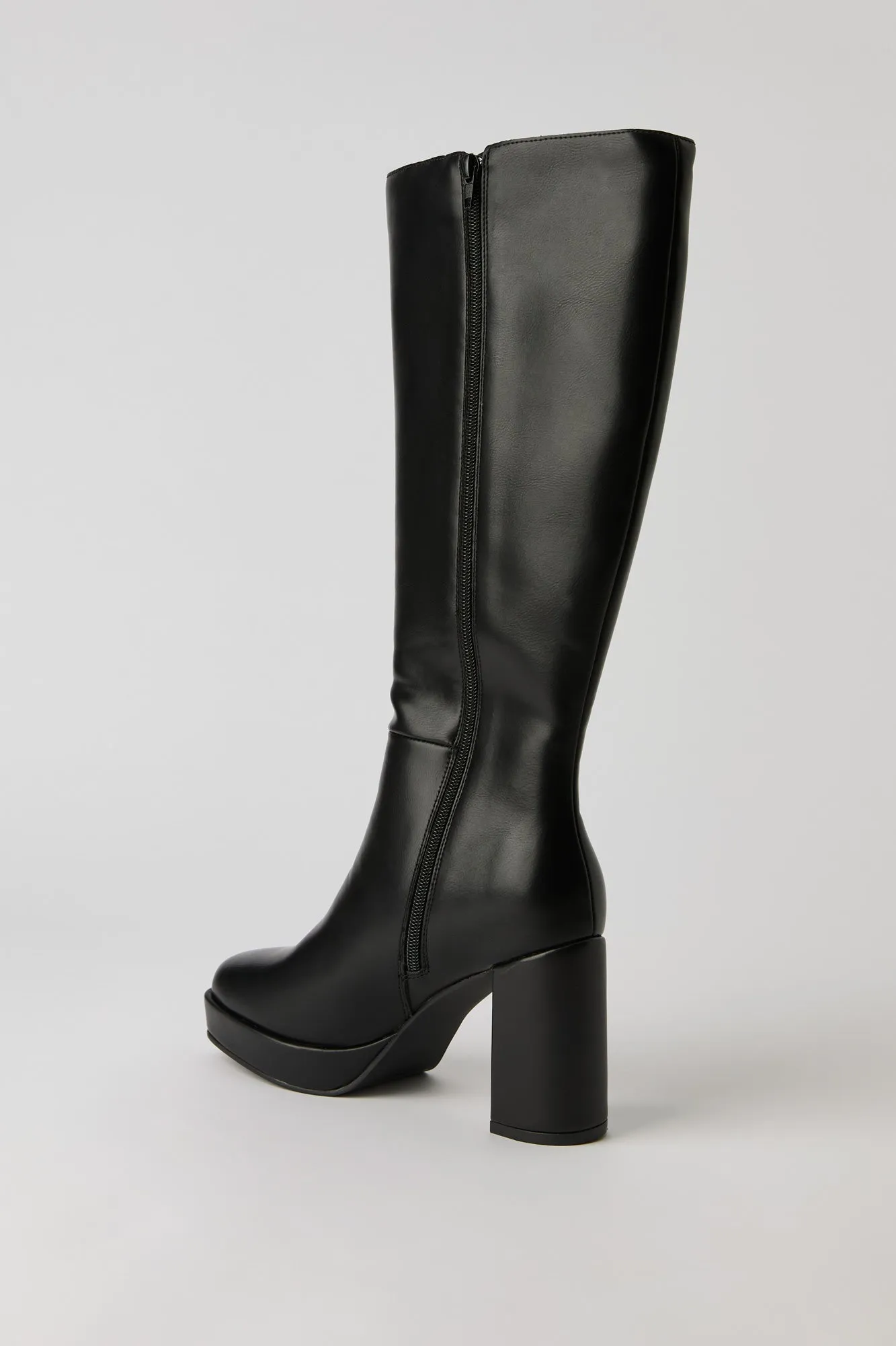 Faux Leather Knee High Platform Boot sold by Urban Planet product image thumbnail 3