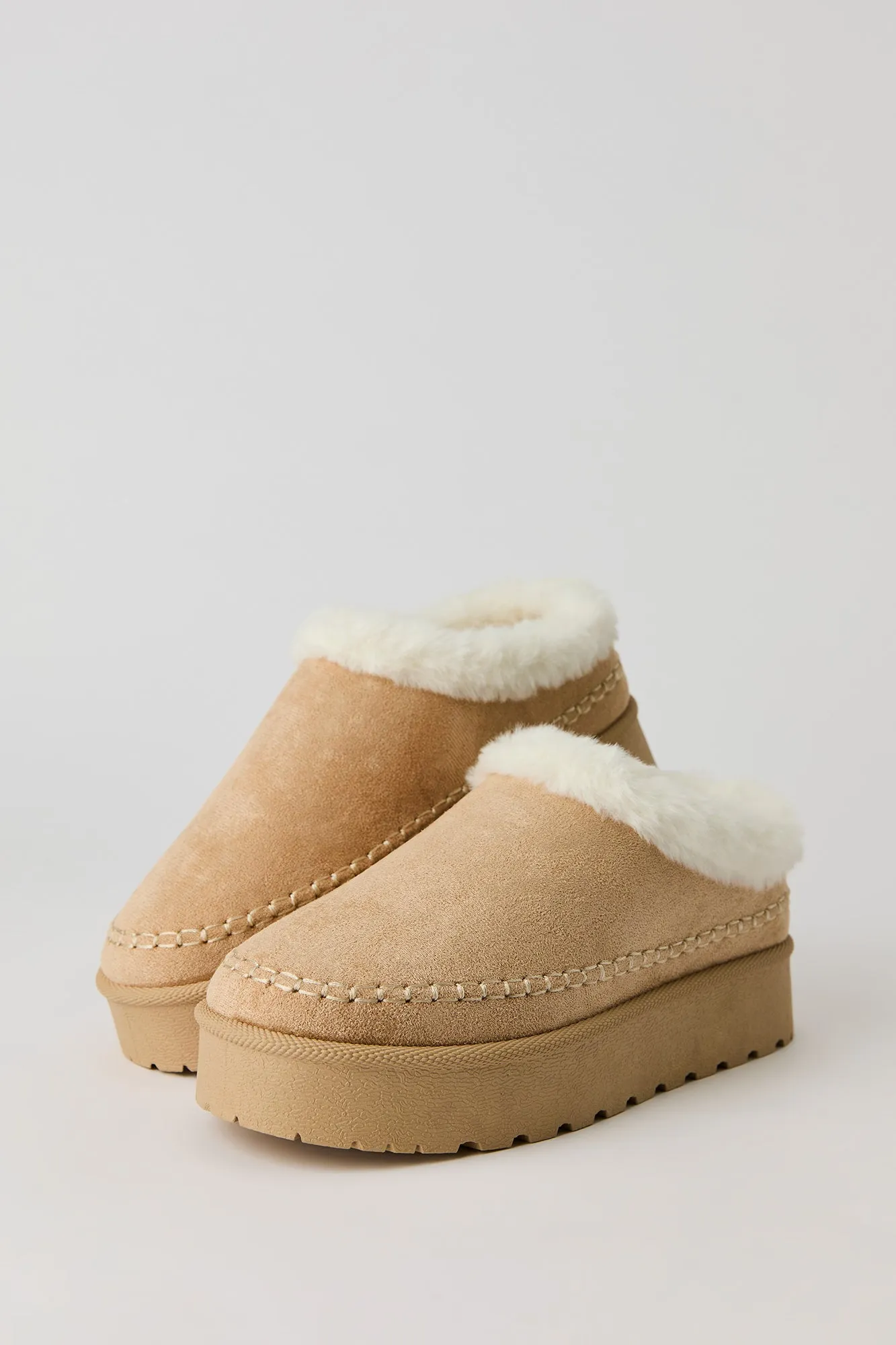 Faux-Fur Collared Platform Booties sold by Urban Planet product image thumbnail 5