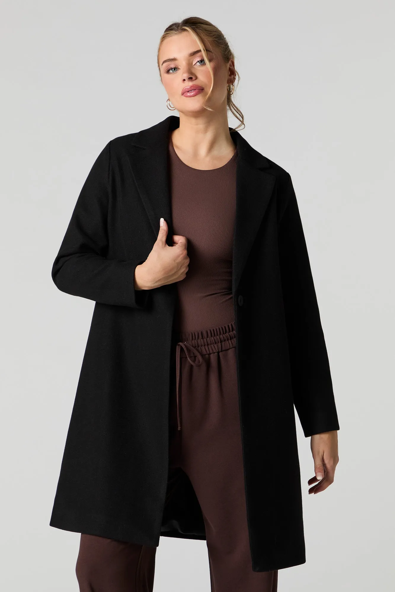 Manteau de laine à simple boutonnage sold by Urban Planet product image thumbnail 2