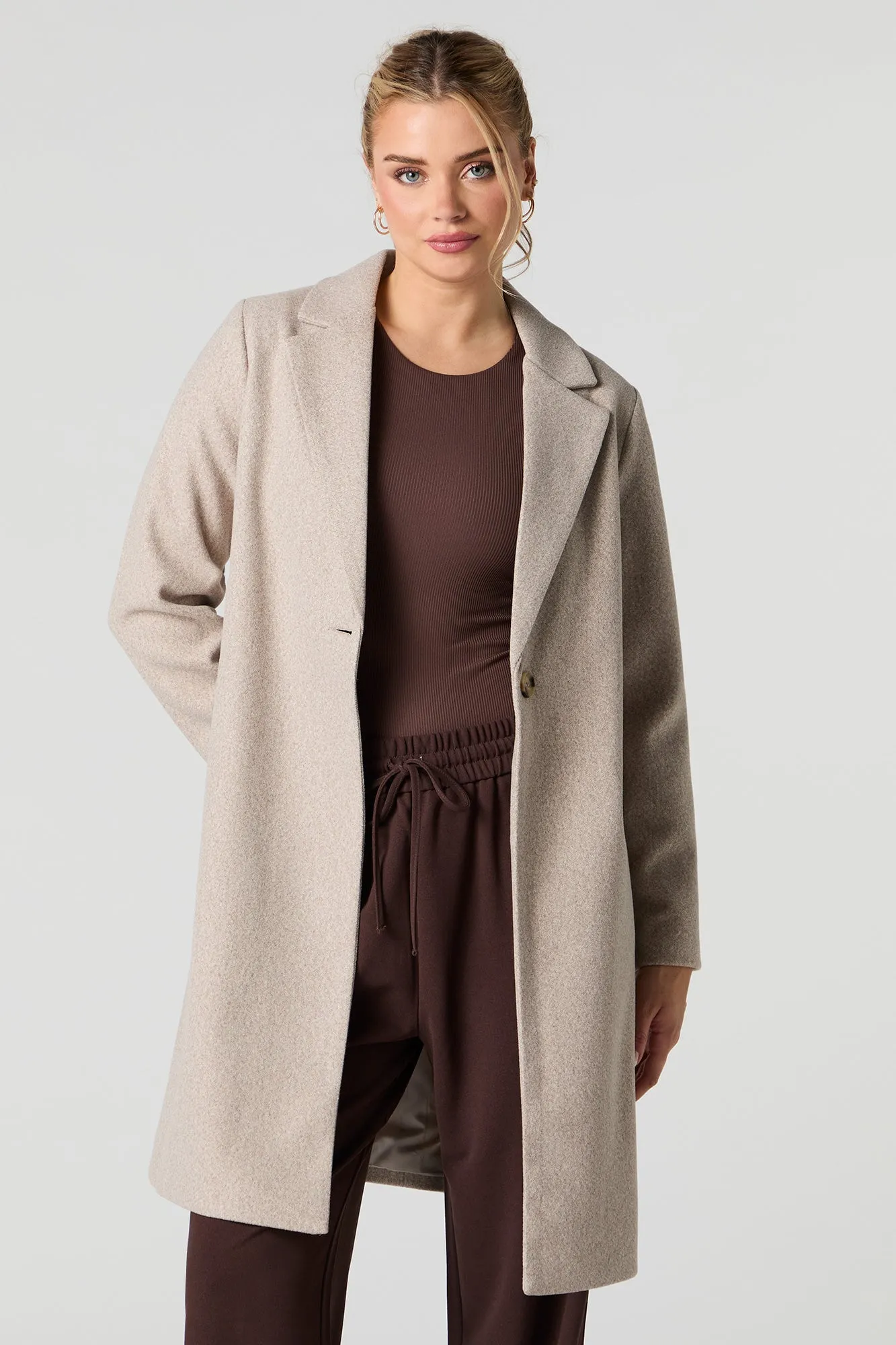 Manteau de laine à simple boutonnage sold by Urban Planet product image thumbnail 5