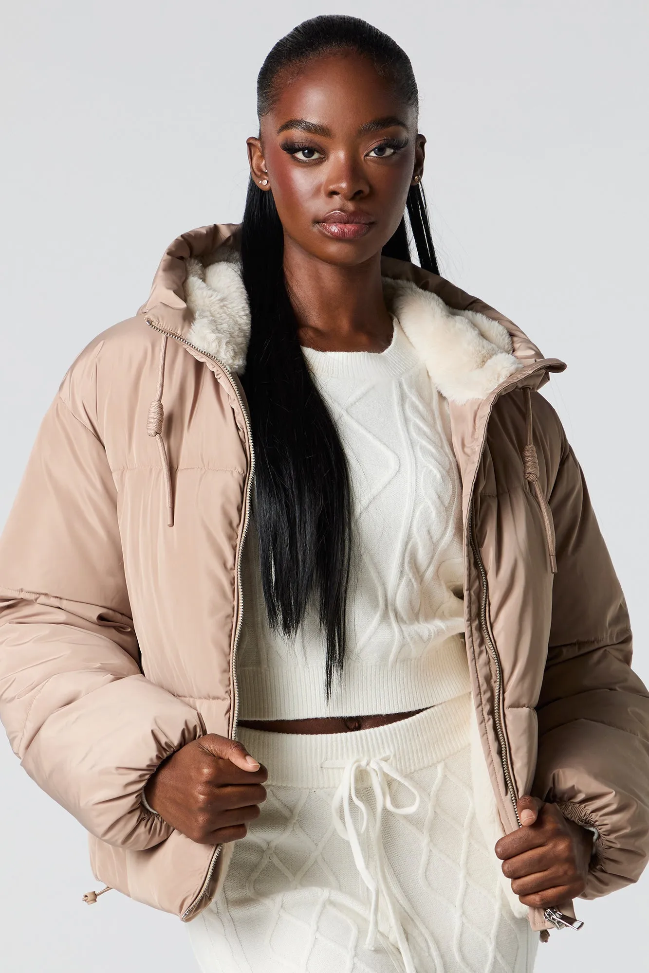 Faux-Fur Lined Puffer Jacket sold by Urban Planet product image thumbnail 5