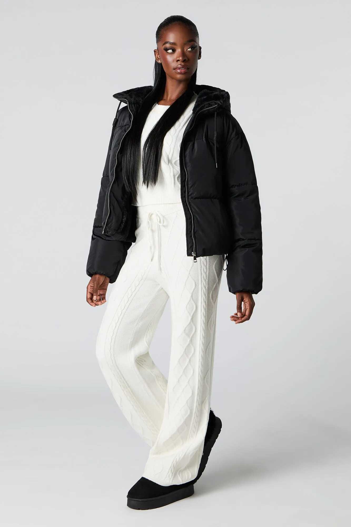 Faux-Fur Lined Puffer Jacket sold by Urban Planet product image thumbnail 3