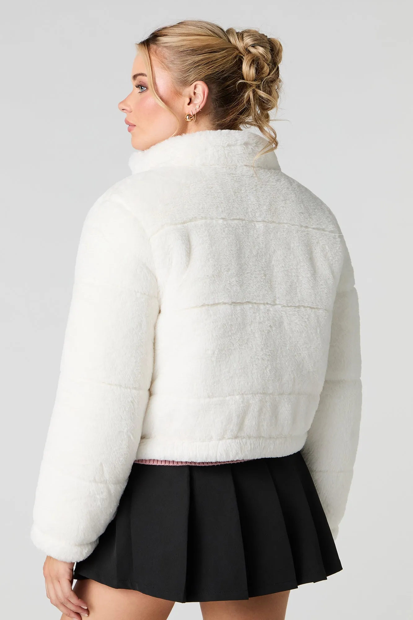 Faux Fur Puffer Jacket sold by Urban Planet product image thumbnail 2